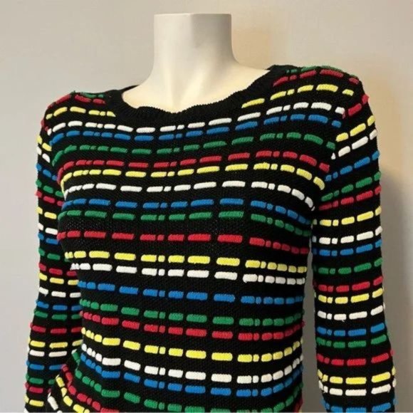 Endless Rose Retro colourful knitted top sweater full sleeves Size small - Picture 2 of 7